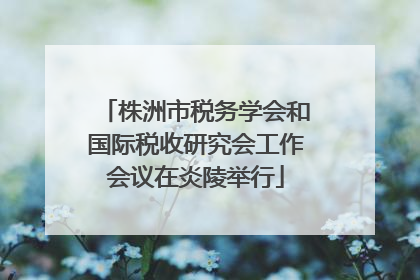 株洲市税务学会和国际税收研究会工作会议在炎陵举行
