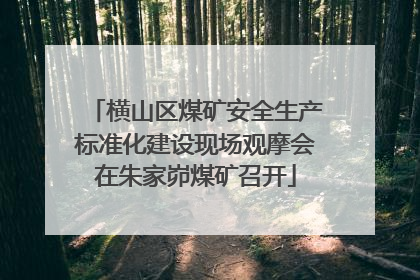 横山区煤矿安全生产标准化建设现场观摩会在朱家峁煤矿召开