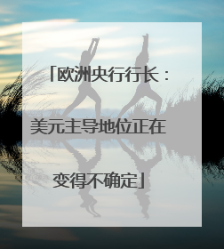 欧洲央行行长：美元主导地位正在变得不确定
