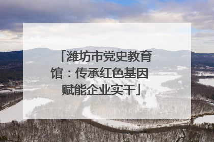 潍坊市党史教育馆：传承红色基因 赋能企业实干