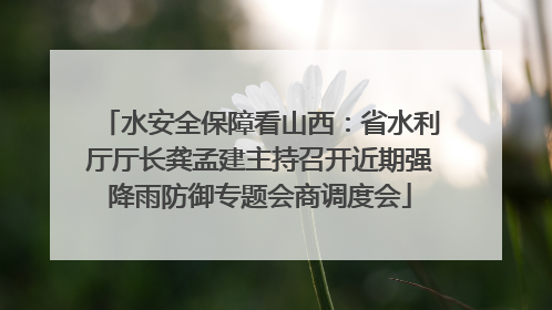 水安全保障看山西：省水利厅厅长龚孟建主持召开近期强降雨防御专题会商调度会