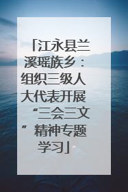 江永县兰溪瑶族乡：组织三级人大代表开展“三会三文”精神专题学习