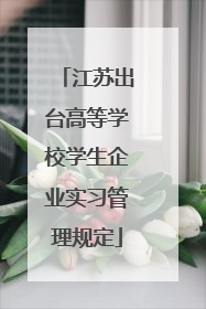 江苏出台高等学校学生企业实习管理规定
