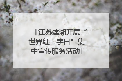 江苏建湖开展“世界红十字日”集中宣传服务活动