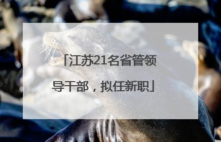 江苏21名省管领导干部，拟任新职