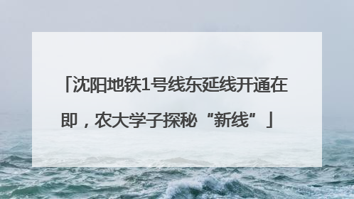 沈阳地铁1号线东延线开通在即，农大学子探秘“新线”