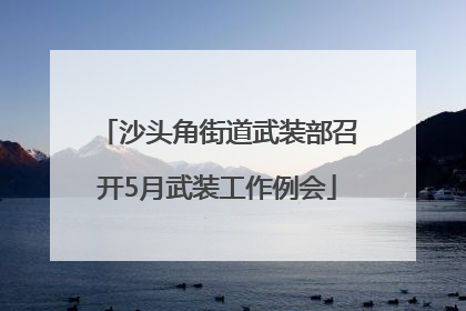 沙头角街道武装部召开5月武装工作例会