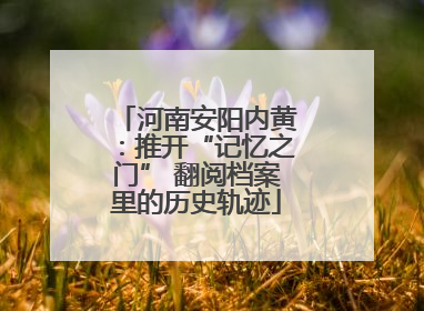 河南安阳内黄：推开“记忆之门” 翻阅档案里的历史轨迹