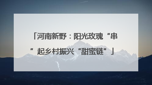 河南新野：阳光玫瑰“串”起乡村振兴“甜蜜链”