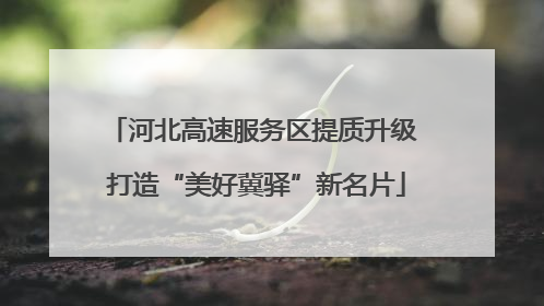 河北高速服务区提质升级 打造“美好冀驿”新名片