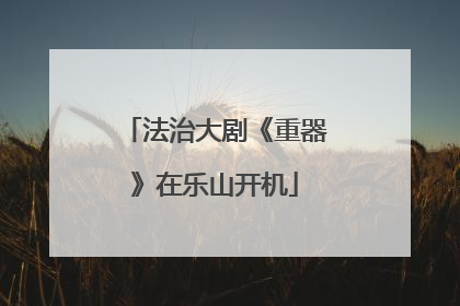法治大剧《重器》在乐山开机