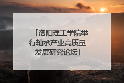洛阳理工学院举行轴承产业高质量发展研究论坛