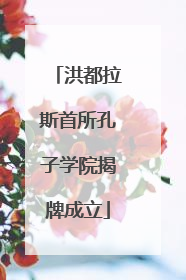 洪都拉斯首所孔子学院揭牌成立