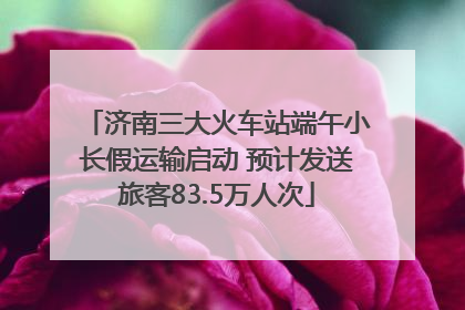 济南三大火车站端午小长假运输启动 预计发送旅客83.5万人次