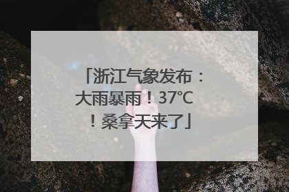 浙江气象发布：大雨暴雨！37℃！桑拿天来了