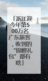 浙江迎今年第500万名广东旅客，收到的“锦鲤礼包”都有啥