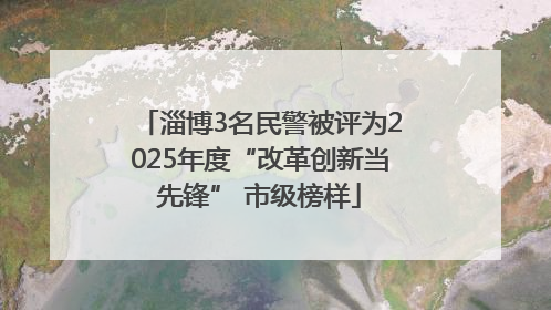 淄博3名民警被评为2025年度“改革创新当先锋” 市级榜样