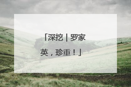 深挖｜罗家英，珍重！
