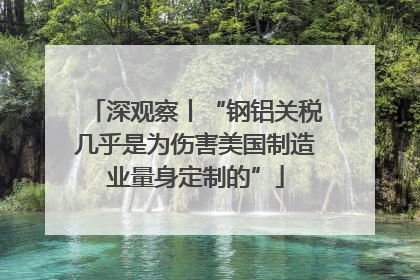 深观察丨“钢铝关税几乎是为伤害美国制造业量身定制的”