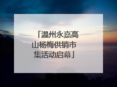 温州永嘉高山杨梅供销市集活动启幕