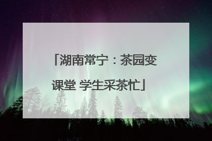 湖南常宁：茶园变课堂 学生采茶忙
