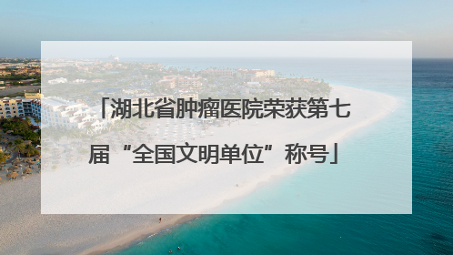 湖北省肿瘤医院荣获第七届“全国文明单位”称号