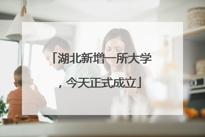 湖北新增一所大学，今天正式成立