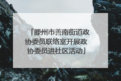 滕州市善南街道政协委员联络室开展政协委员进社区活动