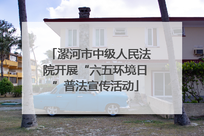 漯河市中级人民法院开展“六五环境日”普法宣传活动