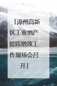 漳州高新区工业地产提质增效工作现场会召开