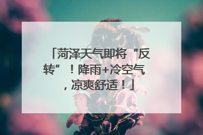 菏泽天气即将“反转”！降雨+冷空气，凉爽舒适！