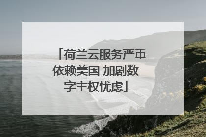 荷兰云服务严重依赖美国 加剧数字主权忧虑