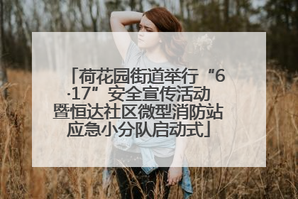 荷花园街道举行“6·17”安全宣传活动暨恒达社区微型消防站应急小分队启动式