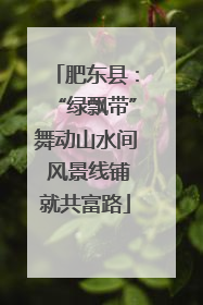 肥东县：“绿飘带”舞动山水间 风景线铺就共富路
