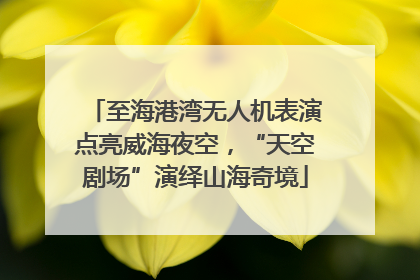 至海港湾无人机表演点亮威海夜空，“天空剧场”演绎山海奇境