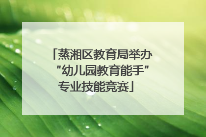 蒸湘区教育局举办“幼儿园教育能手”专业技能竞赛