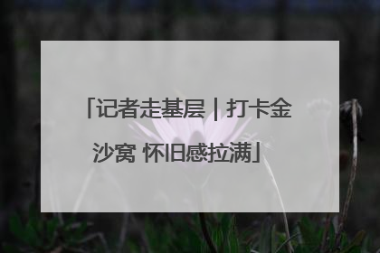 记者走基层｜打卡金沙窝 怀旧感拉满