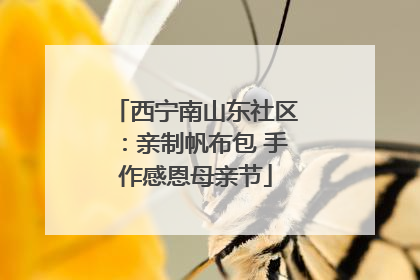 西宁南山东社区：亲制帆布包 手作感恩母亲节