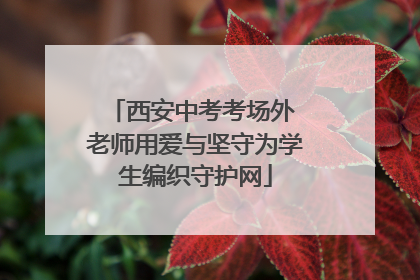 西安中考考场外 老师用爱与坚守为学生编织守护网