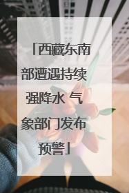 西藏东南部遭遇持续强降水 气象部门发布预警