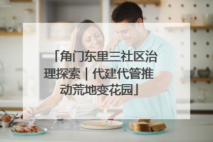 角门东里三社区治理探索｜代建代管推动荒地变花园