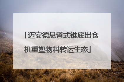 迈安德悬臂式锥底出仓机重塑物料转运生态