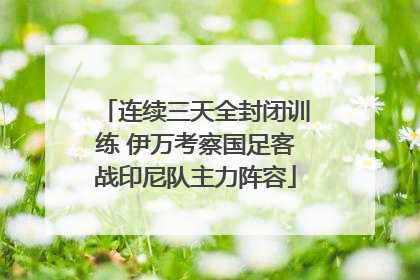 连续三天全封闭训练 伊万考察国足客战印尼队主力阵容