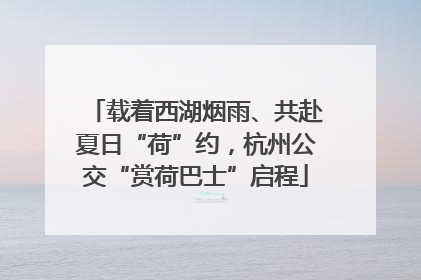 载着西湖烟雨、共赴夏日“荷”约，杭州公交“赏荷巴士”启程