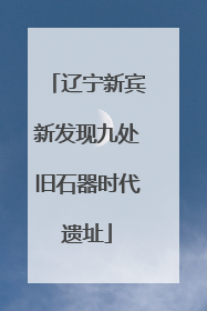 辽宁新宾新发现九处旧石器时代遗址