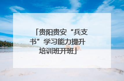 贵阳贵安“兵支书”学习能力提升培训班开班