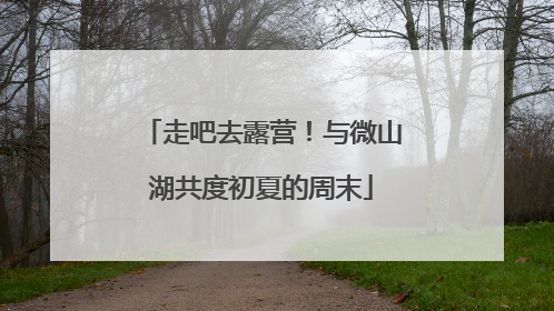 走吧去露营！与微山湖共度初夏的周末