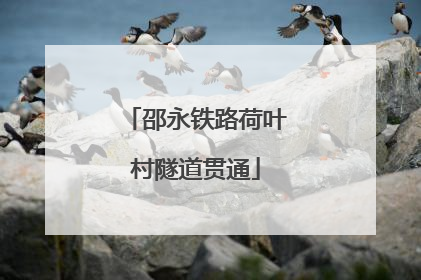 邵永铁路荷叶村隧道贯通
