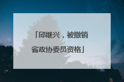邱继兴，被撤销省政协委员资格