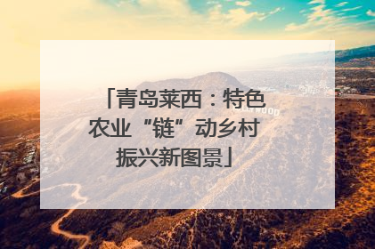 青岛莱西：特色农业“链”动乡村振兴新图景